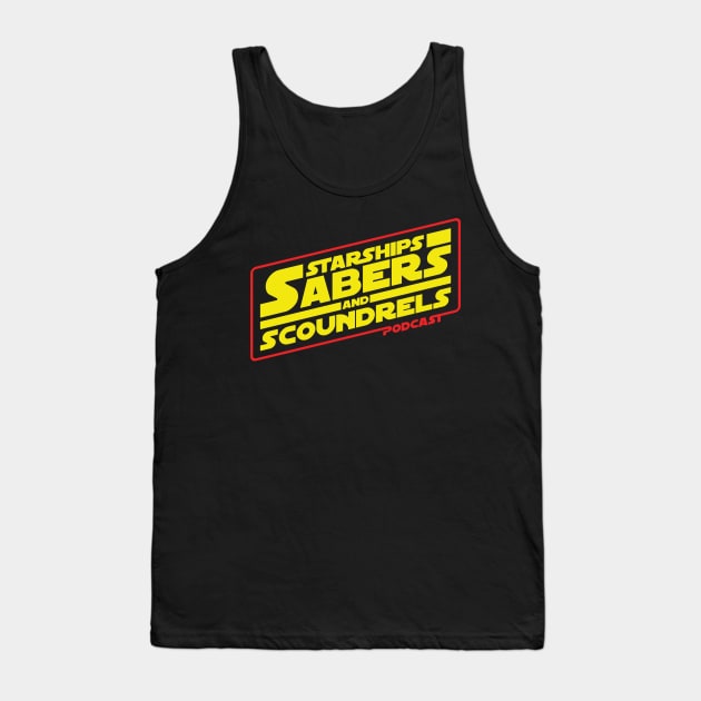Starships, Sabers, & Scoundrels Main Show Logo Tank Top by SCubedPod
